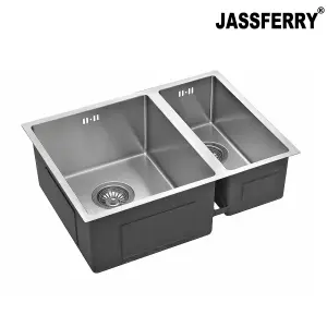 JASSFERRY Kitchen Sink Undermount Handmade 1.2mm Stainless Steel 1.5 Bowl