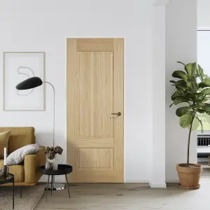 Fortia 2 panel Unglazed Contemporary Pine veneer Internal Clear pine Door, (H)1981mm (W)686mm (T)35mm