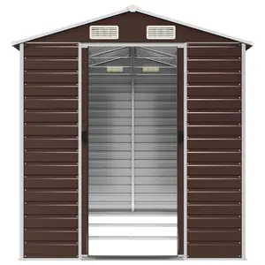 Brumit Garden Shed 191x300x198 cm Galvanised Steel Brown