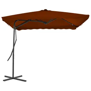 Berkfield Outdoor Parasol with Steel Pole Terracotta 250x250x230 cm