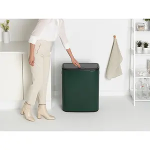 Bo Touch Bin, 60 litre, with 1 inner Plastic Bucket Pine Green