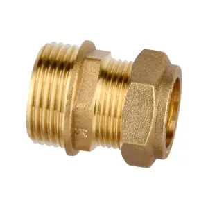 Plumbsure Compression Straight Coupler (Dia)22mm, (L)45.2mm