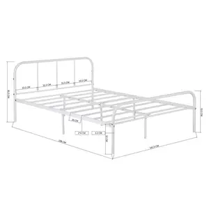 Garbo Bed Frame White / Double (4'6)