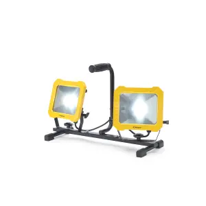 Litecraft Stanley Twin Portable Black 33 Watt LED IP65 Outdoor Work Light