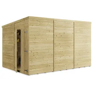 BillyOh Switch Tongue and Groove Pent Wooden Shed - 12x8 Windowless - 15mm Thickness