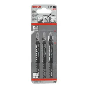 Bosch T-shank Jigsaw blade T144D (L)100mm, Pack of 3