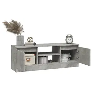 Berkfield TV Cabinet with Door Concrete Grey 102x30x36 cm