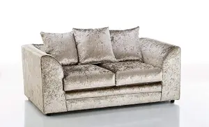 Bella Crushed Velvet 2 Seater Sofa Champagne