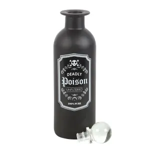 Something Different Deadly Poison Potion Bottle Gl Decoration Black/White (One Size)