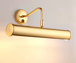 Tresco Brass 2 Light Wall Picture Light