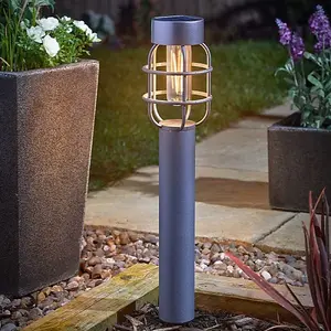 2 x Smart Garden Anglia 365 Cage Solar Stake Bollard Post Lights