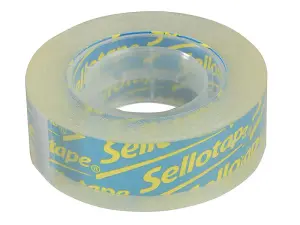 Sellotape Clear Tape 18mm x 25m Blister Pack for Easy Wrapping