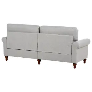 3 Seater Fabric Sofa Light Grey GINNERUP