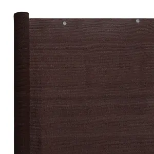 200g/m² Brown Fabric Balcony Garden Privacy Screen Windbreak Fence 1x50M