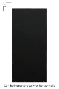 MirrorOutlet Fenestra - Black Contemporary Wall and Leaner Mirror 71" X 33" (180 x 85CM)