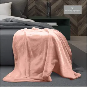 GC GAVENO CAVAILIA Luxury Faux Fur Throw 150x200 CM Peach Fleece Blanket for Double Bed & Sofa Bed