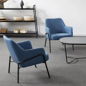 Karen Blue Fabric Upholstered Dining/ Lounge Chair. Armchair