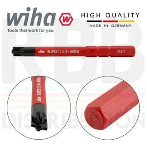 Wiha Slimbit Screwdriver SlimVario PZ SL PH Torx HEX 75mm 1000v VDE Electrician Pozidriv PZ1 34585