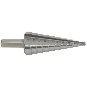 HSS 4341 Double Flute Step Drill Bit for Precision Drilling from 4mm to 22mm