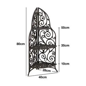 Woodside Cast Iron 3 Tier Plant Rack