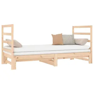 Berkfield Pull-out Day Bed 2x(90x190) cm Solid Wood Pine