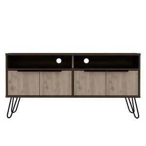 TV unit wide screen unit with 4 doors, smoked oak, Nevada range