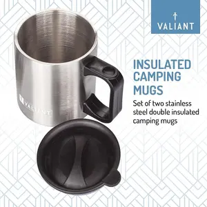 Valiant Insulated Camping Mug Twin Pack