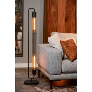 Lucide Calixt Modern Floor Lamp - 2xE27 - Black