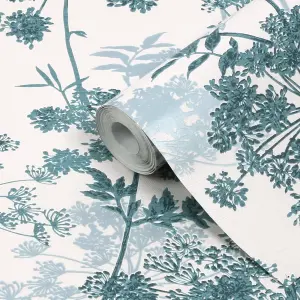 Superfresco Meadow Teal Floral Wallpaper