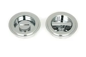 From The Anvil Polished Chrome 60mm Art Deco Round Pull - Privacy Set