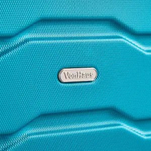 VonHaus Suitcase Set, Teal 3pc Wheeled Luggage, ABS Plastic Carry On or Check in Travel Case, Hard Shell with 4 Spinner Wheels