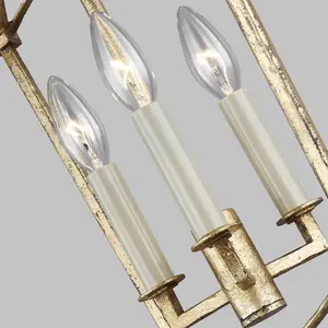 Luminosa Feiss Thayer Lanterns Pendant Ceiling Light Antique Gold