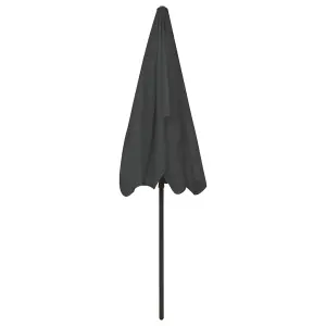 Berkfield Beach Umbrella Anthracite 200x125 cm