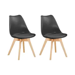 Croxley Solid Wood Dining Chair (Set of 2) Black