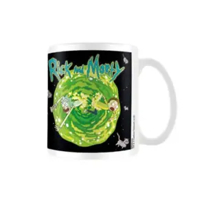 Rick And Morty Floating Cat Mug Black/Green/White (One Size)