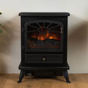 Focal Point ES 2000 Matt Black Electric Stove (H)540mm (W)430mm