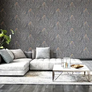 Arthouse Dark Mineral Grey Wallpaper