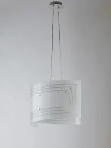 Luminosa CONCEPT 2 Light Pendant Ceiling Light White 45x33cm