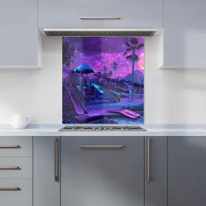 Elena Sable: 00023 Premium Glass Kitchen Splashback W700mm x H650mm