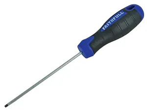 Faithfull  Soft Grip Screwdriver Flared Slotted Tip 5.5 x 100mm FAISDF100