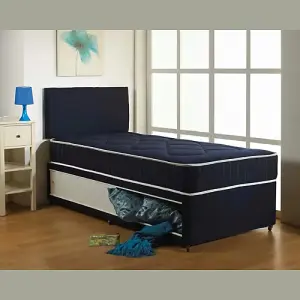 Blue Cotton Boys Bed King Size 5FT Comfortable and Stylish Bed for Young Boys