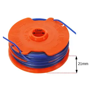 SPARES2GO Dual Strimmer Line Spool + Cover Cap Kit compatible with Qualcast GT25 GGT3503 GGT350A1 Trimmer