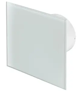 Awenta 100mm Pull Cord Extractor Fan White Glass Front Panel TRAX Wall Ceiling Ventilation