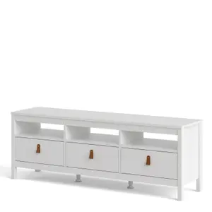 Barcelona Tv-unit 3 drawers in White