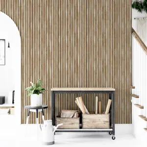 Arthouse Wood Slats Natural Wallpaper