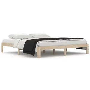 Berkfield Bed Frame Solid Wood 180x200 cm Super King Size