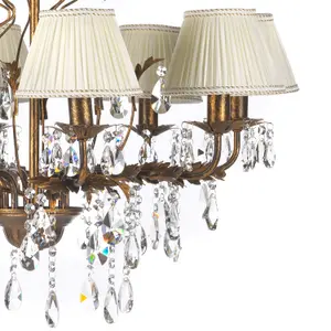 Luminosa Karen Multi Arm Chandelier with Shades Bronze