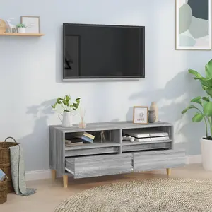 Berkfield TV Cabinet Grey Sonoma 100x34.5x44.5 cm Engineered Wood