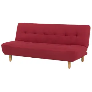 Sofa Bed ALSTEN Red Symmetrical