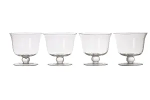 Maison by Premier Rosie Set Of 4 Clear Glass Dessert Dishes